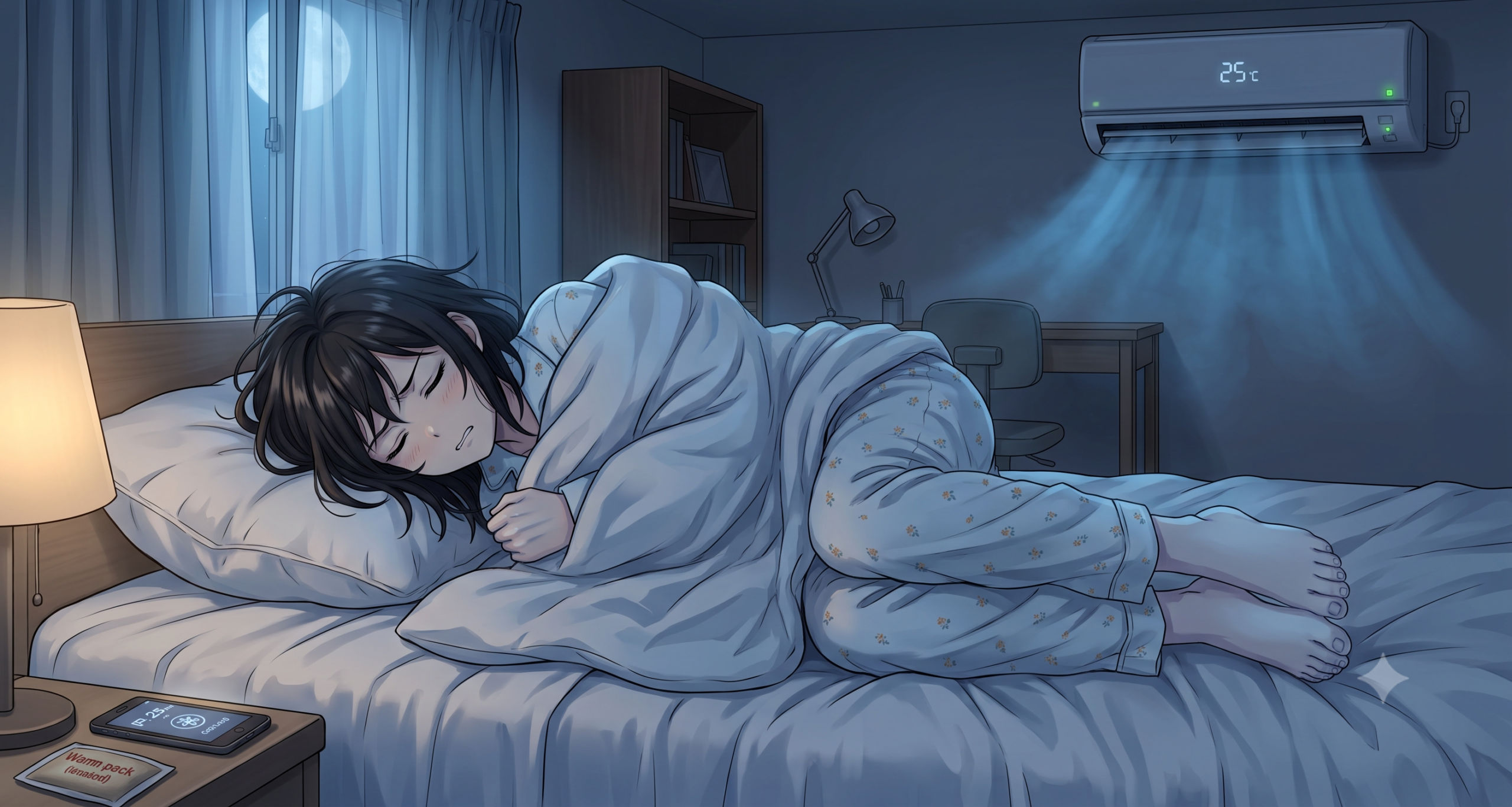 夏なのに手足が冷たい｜「冷房冷え」の正体と、眠りとのつながり